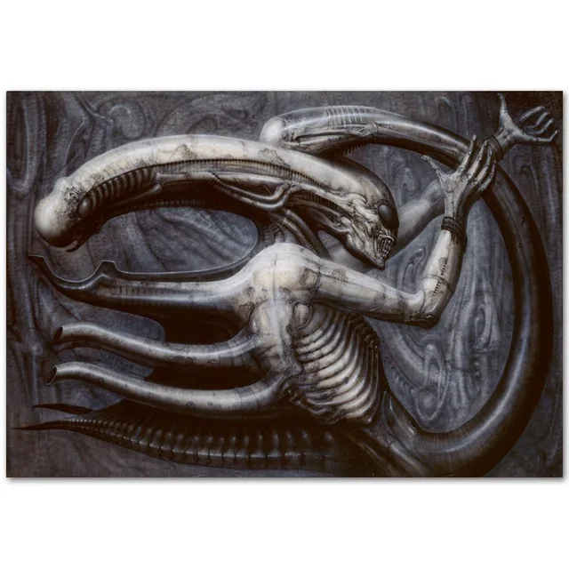 Hr Giger Li II классический ужас инопланетянин фильм Шелковый плакат настенная