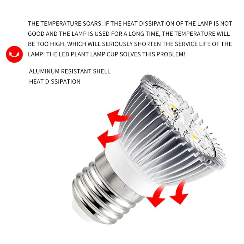 Illuminated Full-Spectrum Plant Light 28W Indoor E14 Growth Lamp Cup LED Succulent Fill Planting Seedlings | Освещение