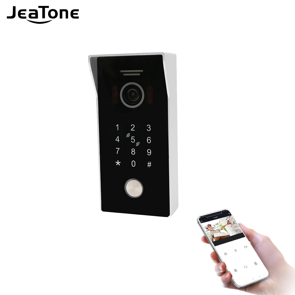 Jeatone Tuya Wireless Wifi 1080P Video Intercom for Home IP Video Doorbell Door Phone Support Fingerprint Unlock Password Unlock
