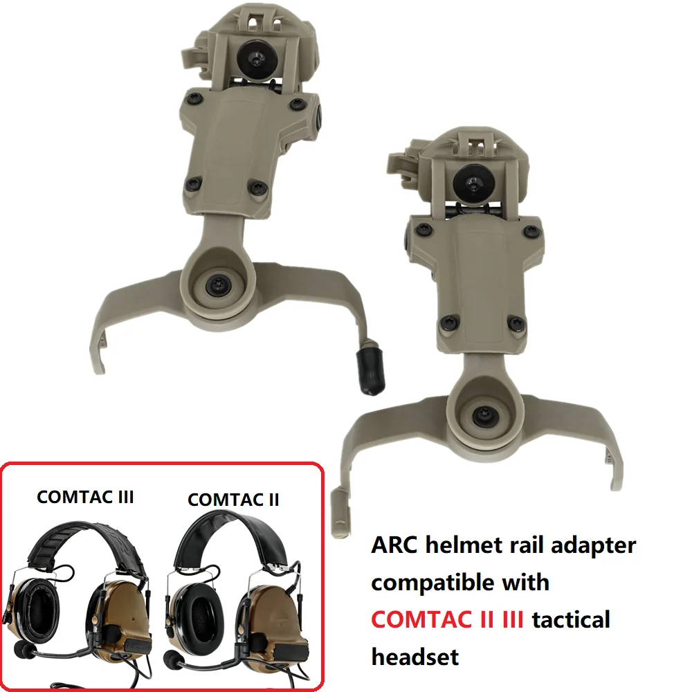 

Electronic Earmuff Airsoft Shooting Headset COMTAC II III Hearing Protection Tactical Headset Accessorie ARC Helmet Rail Adapter