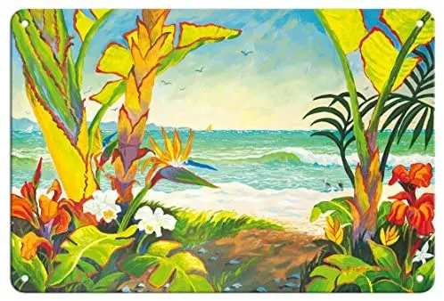 

Time To Chill - Tropical Beach Paradise - Hawaii - Hawaiian Islands - By Robin Wethe Altman Metal Tin Sign