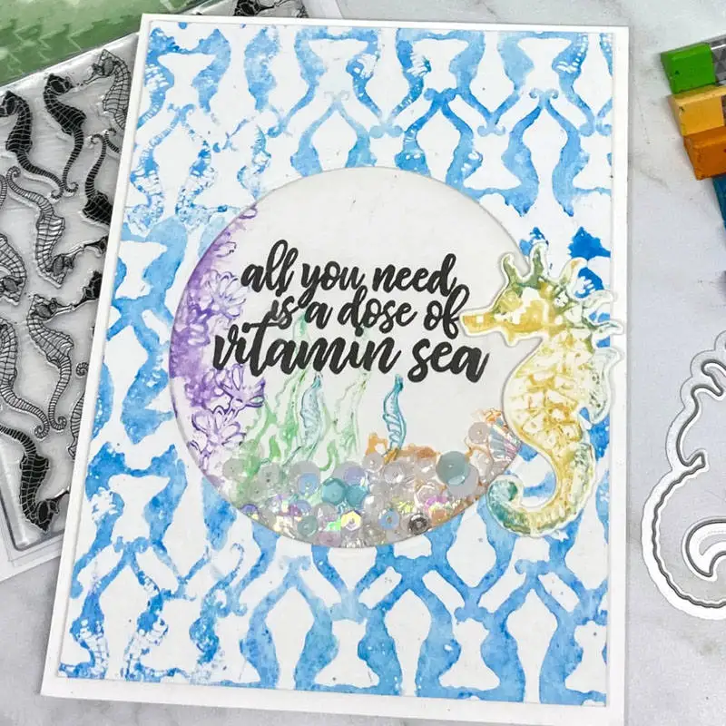 Плавание море животные металлические Вырубные штампы и координационные для