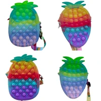 fidget toys pop it bubble pineapple strawberry bag adult stress relief squeeze toy squishy push bubble toys