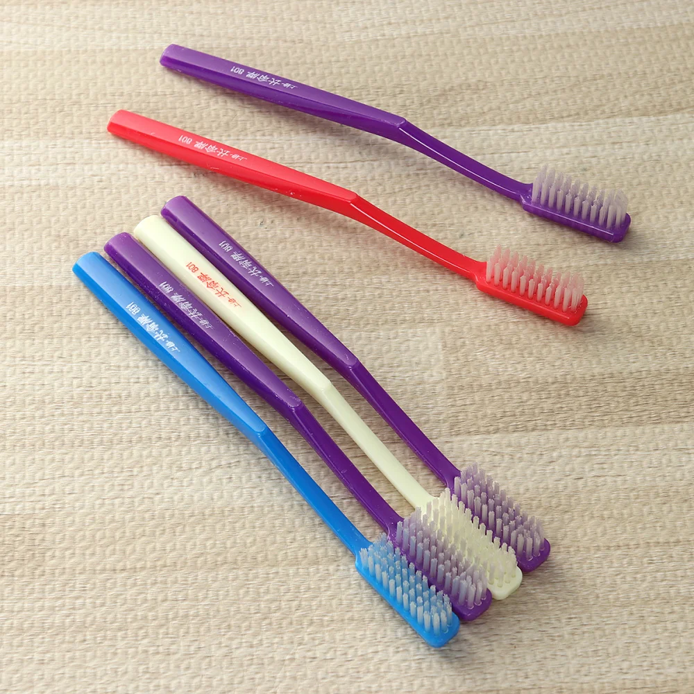 

12pcs Practical Manual Toothbrush Hard Bristles Toothbrush for Adult Teeth Stain Cleaning (Random Color)