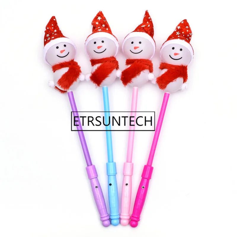 

50pcs Christmas Light Up Sticks Cute Snowman LED Flashing Wand Gift Luminous Toys Party Supplies for Kids Children