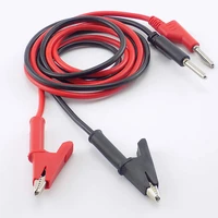 1m double end test lead wire line electrical voltage 4mm banana plug and alligator clip crocodile 15a multimeter diy test