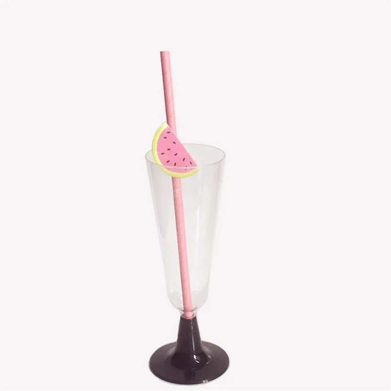 10 шт. яркие соломинки фламинго фрукты для Гавайских тропических тематические