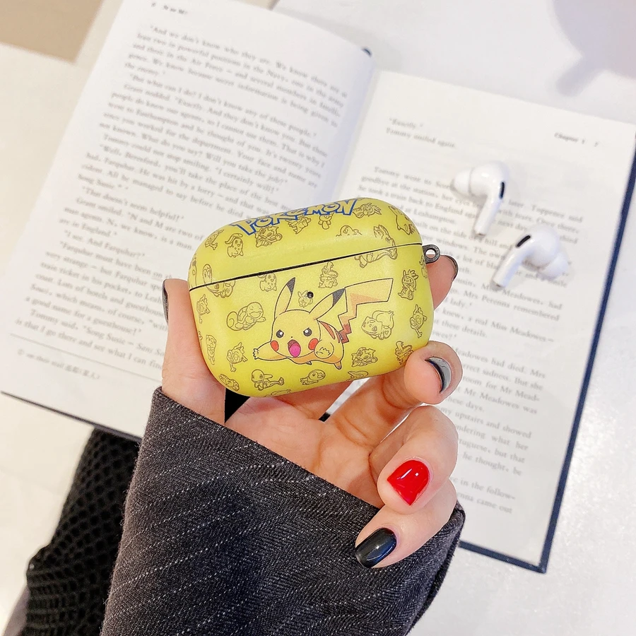 Модный чехол с надписью cutu Pikachu для Airpods Pro, чехол с беспроводной Bluetooth для apple airpod Pro 3, силиконовый чехол - Цвет: Военное Дело зеленый