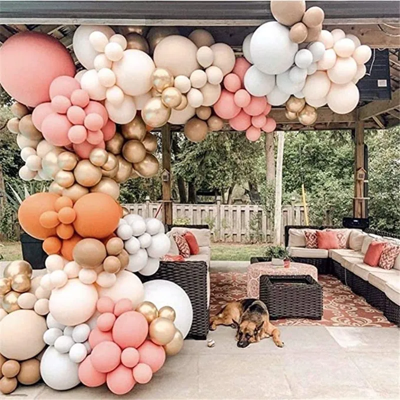 20 Вт 30 шт 5 дюймов розового золота металлических воздушных шаров из латекса