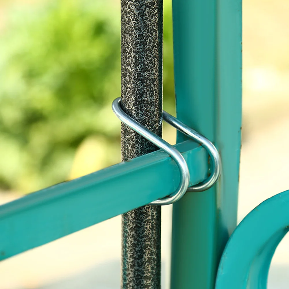 

Metal Umbrella Clamp Universal Fixation Clip for Flags and Fishing Rods (Silver)