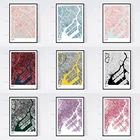 Chuo, Токио, Япония карта скандинавский Ретро минимализм живопись постеры и принты на холсте настенное искусство модульные Картины домашний декор