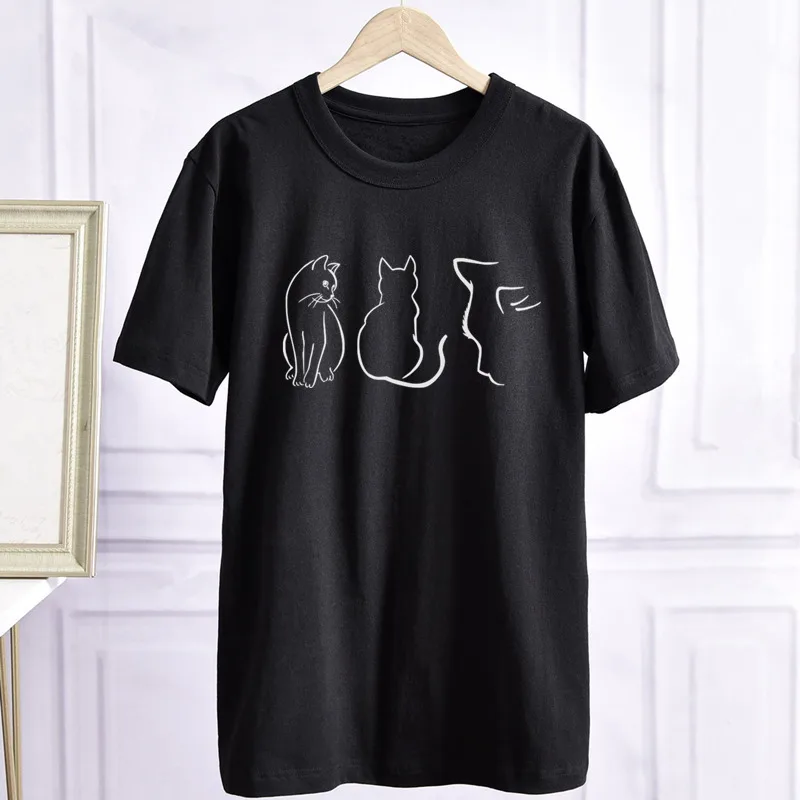 Женская хлопковая Футболка с круглым вырезом и коротким рукавом футболка в стиле