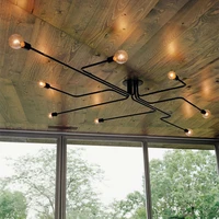 multiple rod metal sputnik chandelier vintage iron ceiling lamp edison lamparas home fixture kitchen island dining room lighting