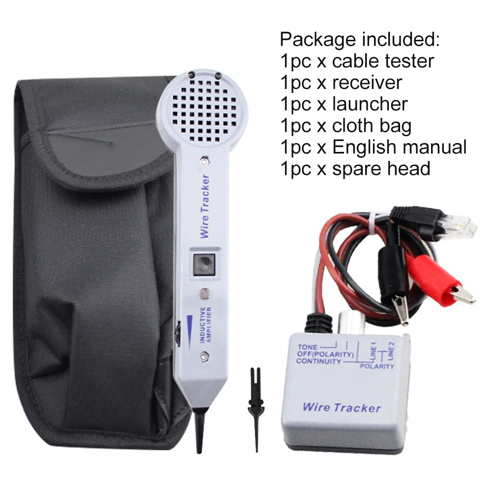 

200EP Professional Tracers Inductive Amplifier Cable Tester Plastic Tone Generator Kit Wire Tracker High Accuracy Line Finder