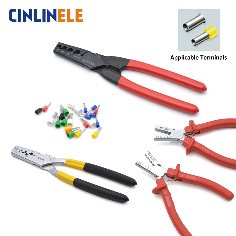 

0.25-35mm GERMANY Style Small Crimper Pliers electrical Bootlace Terminal VE Crimping Tools