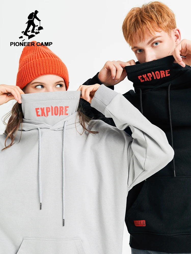 Pioneer Camp новые молодежные мужские толстовки водолазка с капюшоном черный пуловер