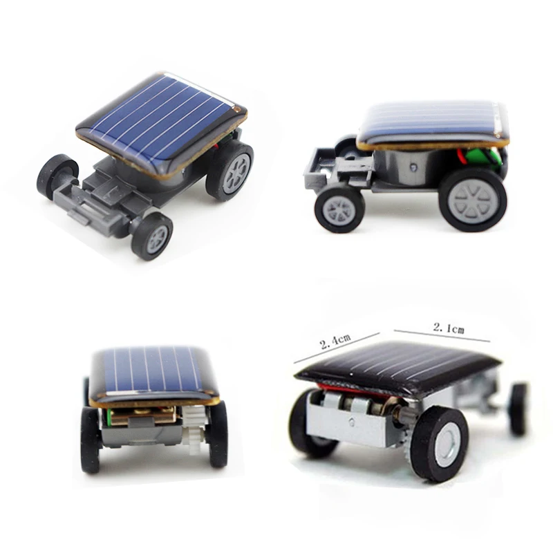 New Strange Black Creative Smallest Mini Solar Powered Car Kids Children Educational Model Toys For Baby Birthday Party Gifts|mini solar powered