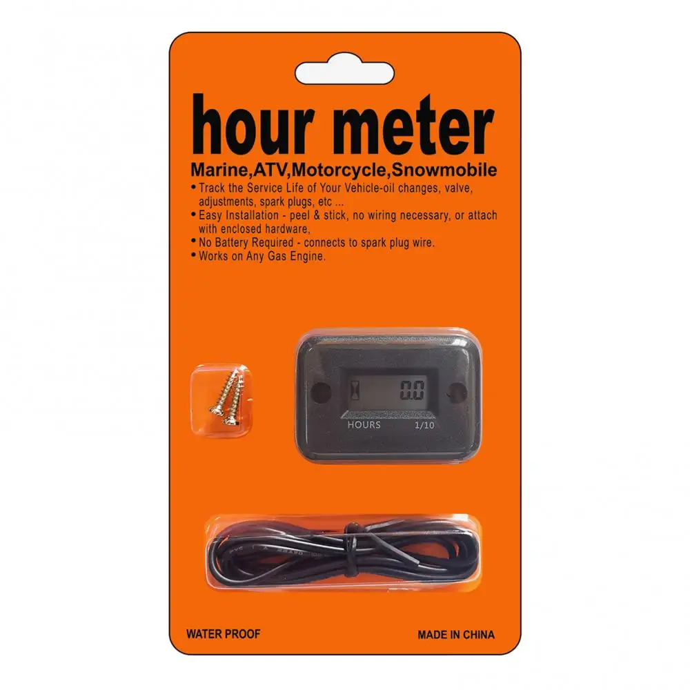 

80% Dropshipping!! Motorcycle Digital LCD Display Waterproof Engine Hour Meter Timer Accumulator