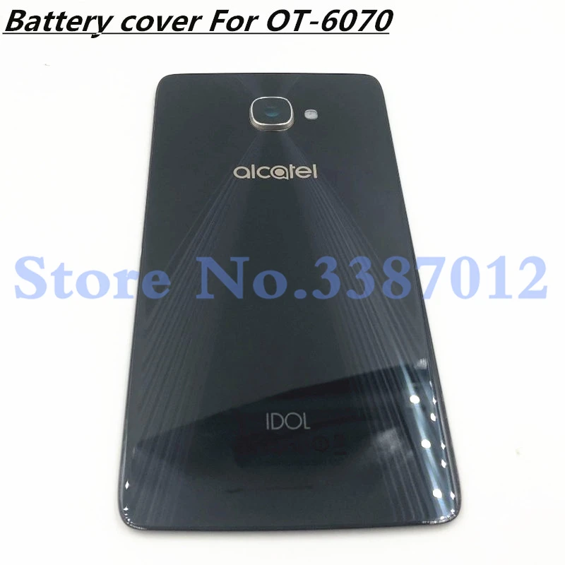 

New For Alcatel One Touch IDOL OT6070 6070k 6070y 6070 Glass Back Battery Cover Housing Rear Door Replacement Part