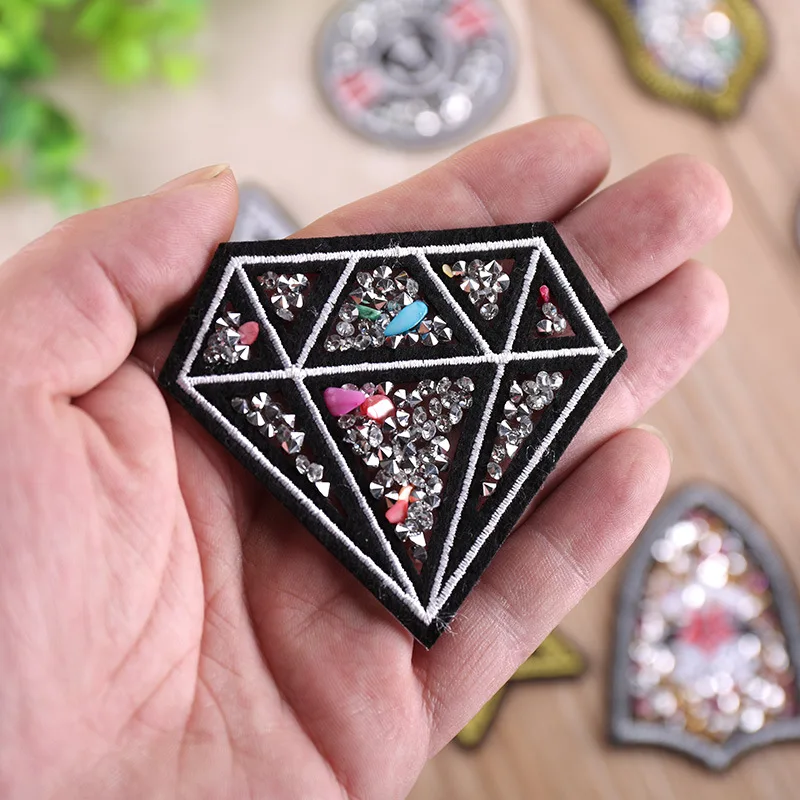 Модные нашивки Стразы со звездами и сердцами ручной работы для одежды с вышивкой