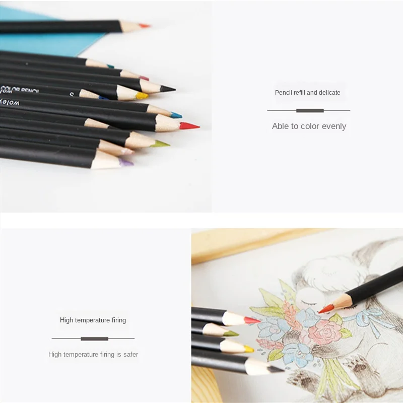 Juego de l&aacute;pices de colores para cer&aacute;mica, juego de herramientas de cer&aacute;mica para pintar a mano, con gancho de l&iacute;nea de color, polvo de plomo, 12 colores-2