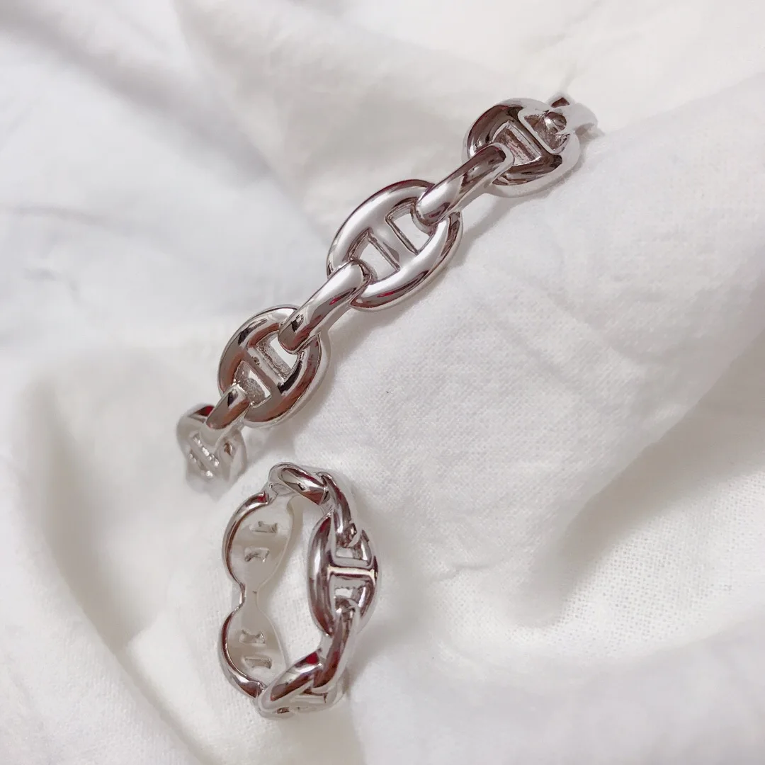 Дизайнерский нишевый браслет в виде свиньи носу женское ювелирное изделие стиле