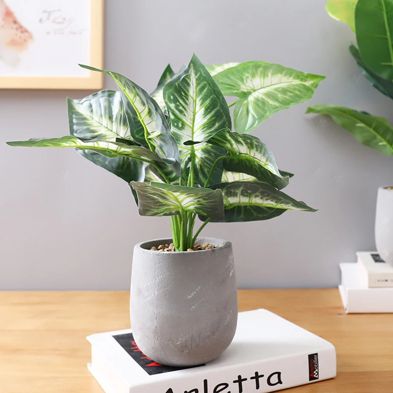 Искусственное растение в горшке настольное украшение имитация растения
