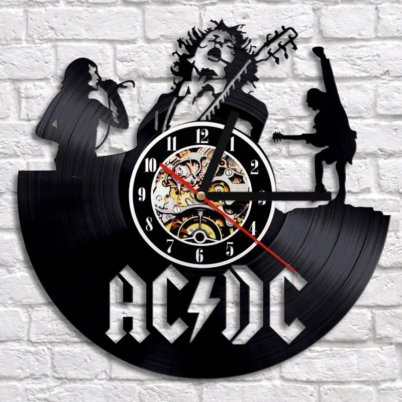 Настенные часы Rock Band CD классические украшения 3D в стиле ретро с виниловыми