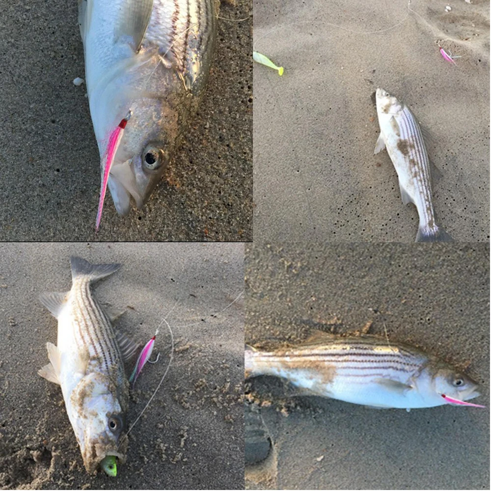 3 шт. Bucktail Teasers рыболовные крючки Морская Рыбалка приманки Buck Tail Rig для рыболовных аксессуаров