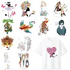 Термоаппликация с Фениксом, термоаппликация для футболок и платьев, полосатая одежда