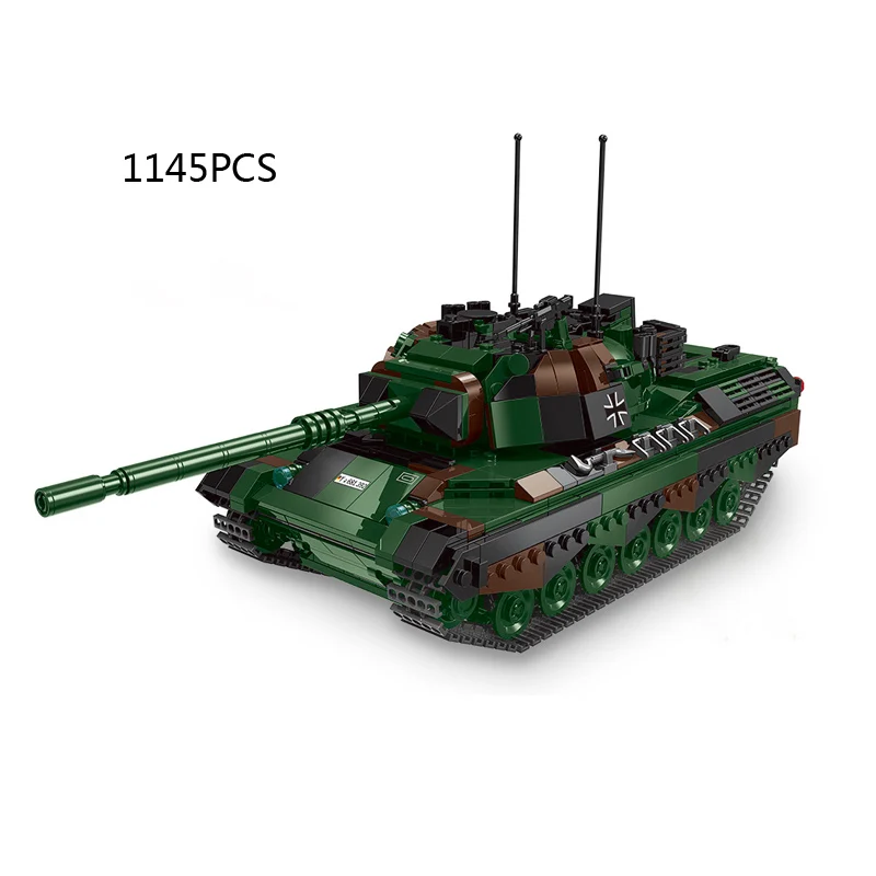 

1:30 scale WW2 military Leopard 1 Main Battle Tank MODEL batisbricks moc building block world war german army forces brick toys