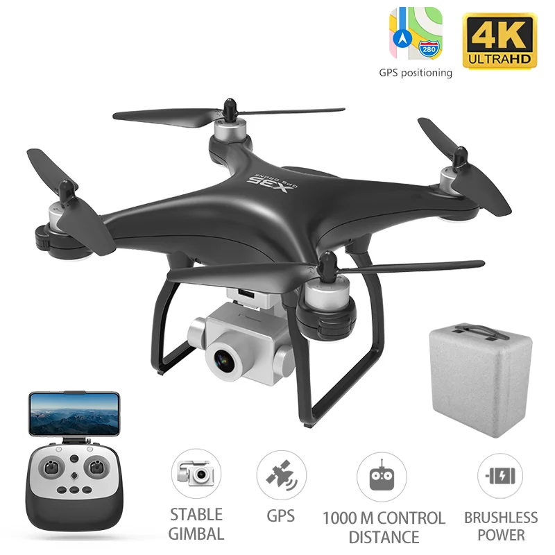 лучший x35 дрон gps 4k hd камера двухос