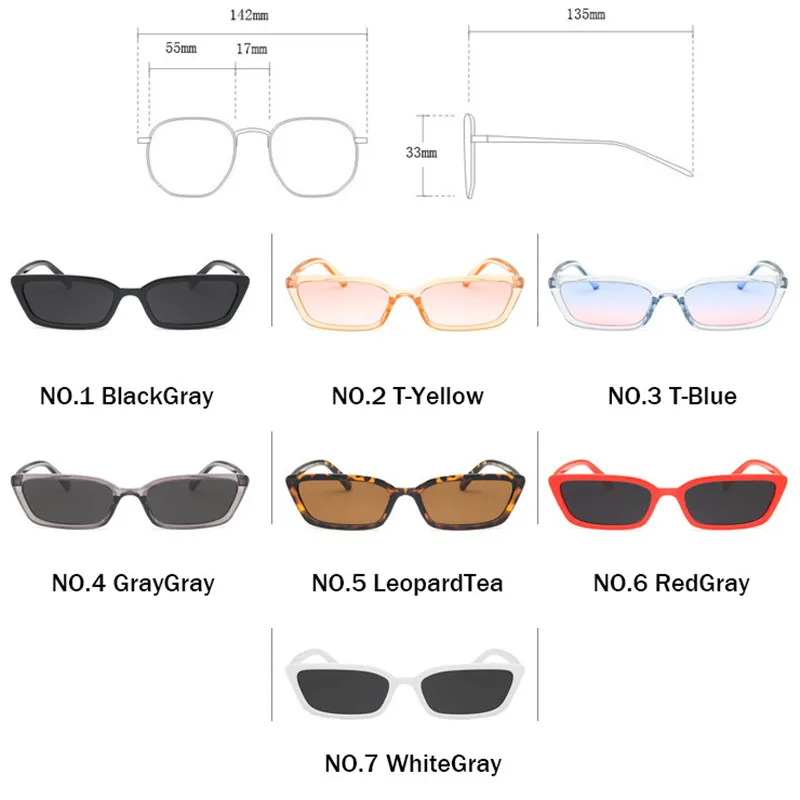 Женские прямоугольные солнцезащитные очки RBRARE винтажные Роскошные зеркальные с