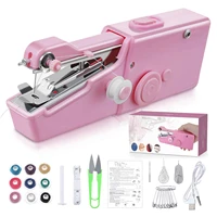 handheld sewing machine mini portable sewing machines cordless electric quick repairing suitable for home travel clothes cloth