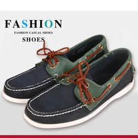 leather shoes wine red summer boat shoes mens casual shoes loafers genuine oil wax leather handmade comfortable breathable