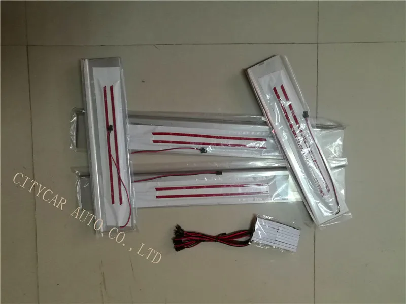 Автомобильная светодиодная Накладка на порог двери из нержавеющей стали для MAZDA