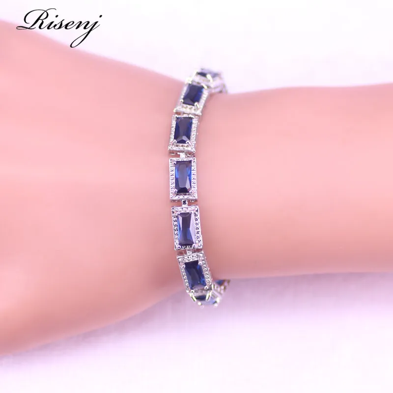 Акция много цветов s синий камень квадратный серебряный цвет бижутерия для