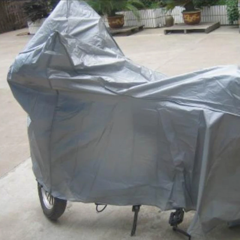 

1Pc Silver Motorcycle Hood Scooters Covers Waterproof Dustproof Breathable Full Protective Anti UV Motorbike Covers