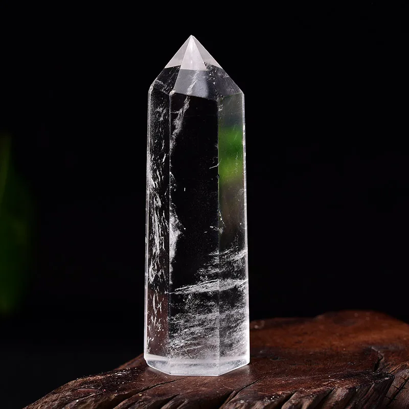 1PC Natural Crystal Transparency Quartz Point Healing Stone Hexagonal PrismsObelisk Wand Treatment Home Decor | Дом и сад