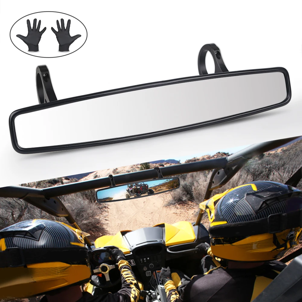 

UTV ATV Rear View Mirror 1.75"/2" Clamp Racing Mirror 38CM For Polaris RZR Rangers 800 1000 XP 900 1000 For Yamaha For Honda