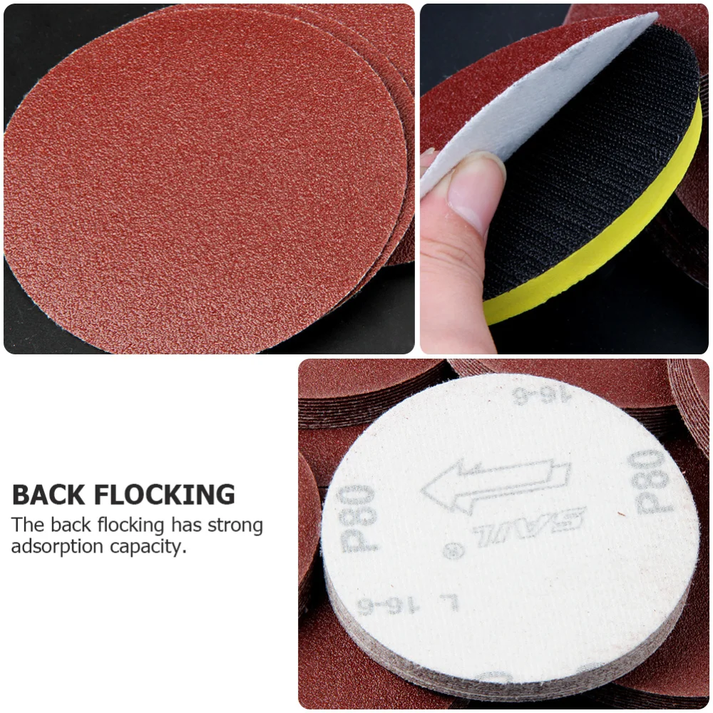

100 Pcs Sanding Discs Wood Metal Polishing Sandpaper Grinding Sander Sheets