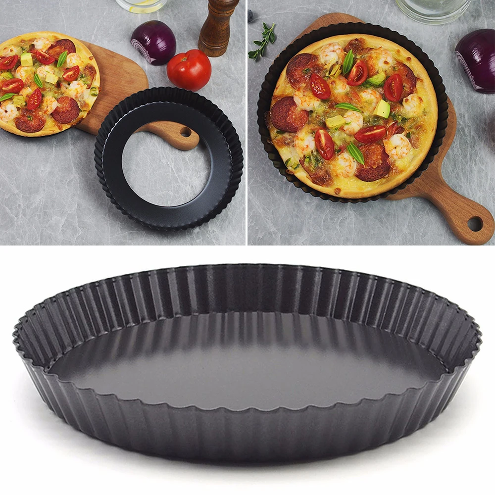 

Pan Baking Tray Oven Carbon Steel DIY Mould Cooking Tool Round 9 inch Non Stick