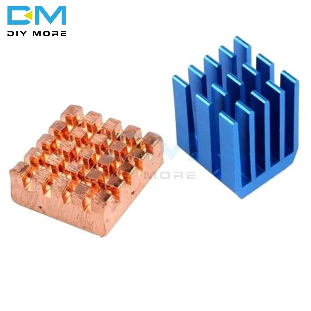 Комплект из 2 медных алюминиевых охлаждающих вентиляторов для Raspberry Pi 3 B + |