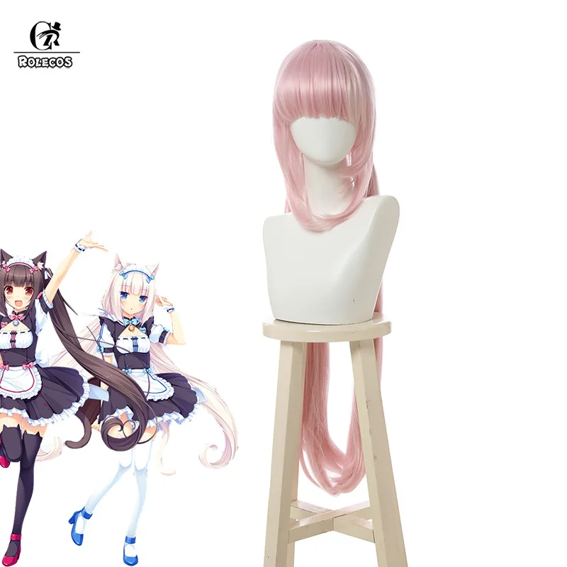 Женский костюм для косплея ROLECOS Nekopara парик длиной 105 см из синтетических волос