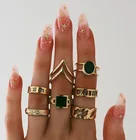Набор колец в богемном стиле для женщин, Золотое кольцо со змеиным узором, кольца для девочек, ювелирные изделия в стиле бохо, аксессуары для вечерние, 2021