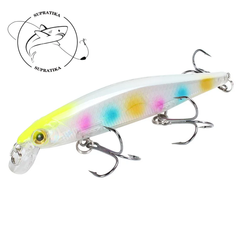 

10Colors 11cm/13g Artificial Minnow Suspended Sinking ABS Plastic Hard Bait Internal Laser Bionic Bait 3D Simulation Eyes