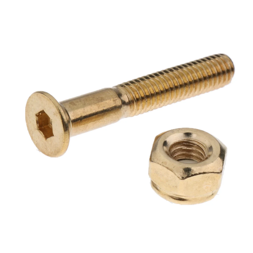 

8 pieces skateboard longboard hardware screw and nut sets, made of carbon steel