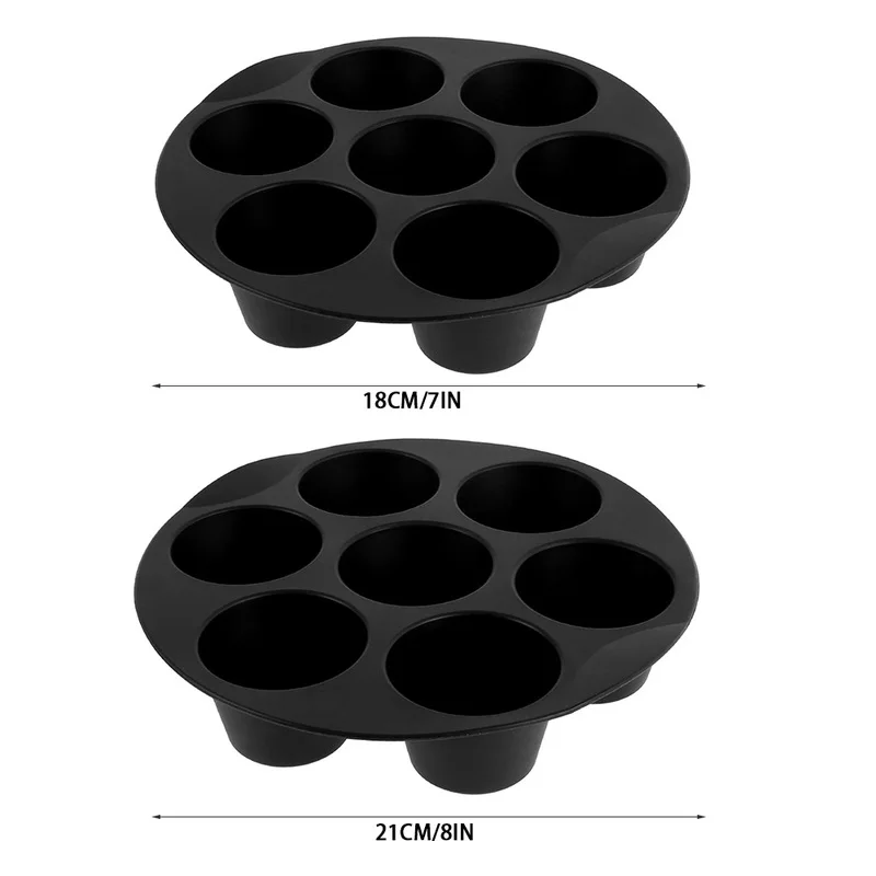 

1pc Cake Cup Air Frying Pan Accessories Silicone Round Muffin Cake Cups Baking Tool Cupcake Mold Pan Kitchen Dining Bar Bakeware