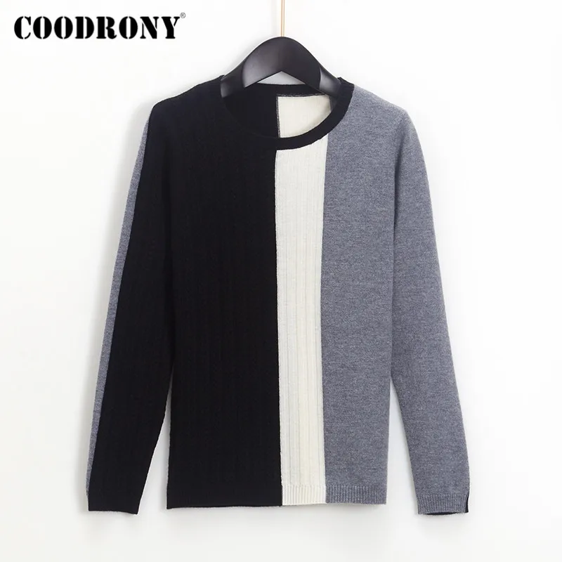 

Бренд COODRONY, элегантный мягкий шерстяной пуловер, тонкие свитера для женщин, сезон осень-зима 2020, вязаный женский джемпер в полоску W1121