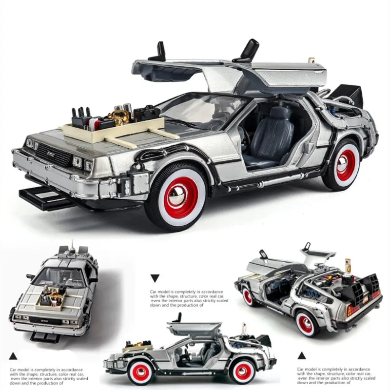 

1:24 Масштаб возвращение в будущее время машина Ultimate Elite Edition набор моделей литье под давлением игрушки коллекция хобби Рождественский подаро...